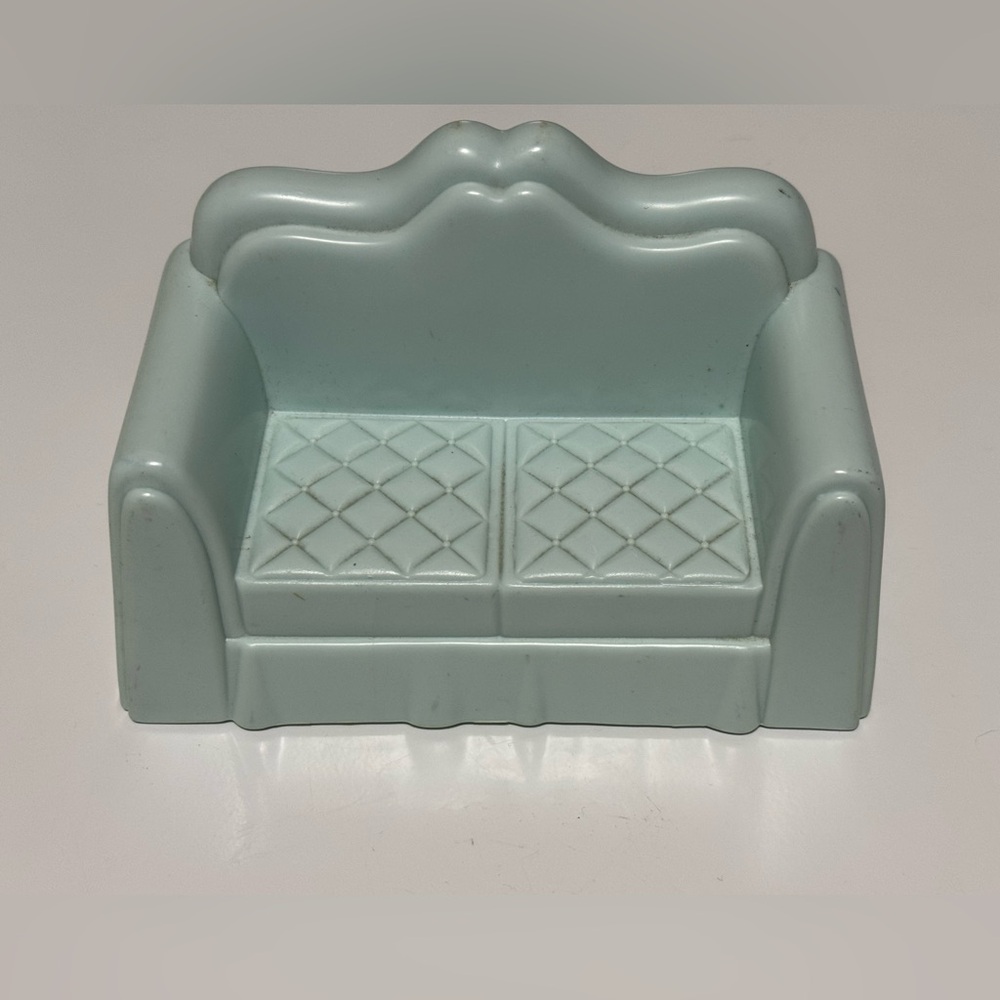 Playskool Victorian Dollhouse Blue Loveseat / 1991